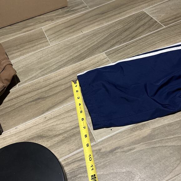 Vintage Adidas Mens Windbreaker Pants Size XL Navy Blue Mesh Lined Ankle Zip - Picture 10 of 14